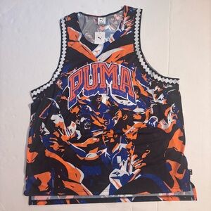 PUMA Rival Rage AOP Tank Top Basketball Workout Athletic Mesh Men’s Size XXL